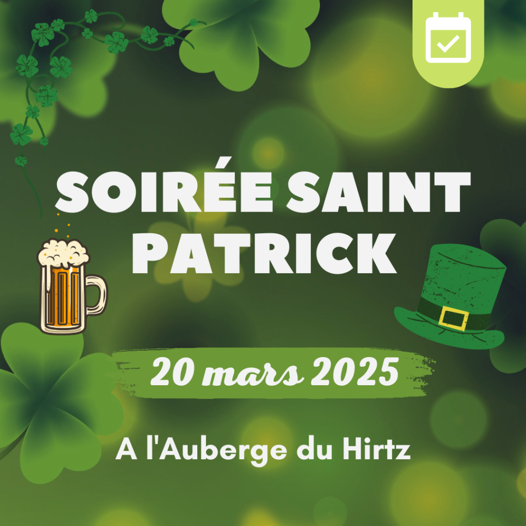 Soirée Saint Patrick à l'Auberge du Hirtz